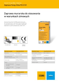Alternative view of Zaprawa Ytong-Silka FIX X101 25 kg (zimowa)