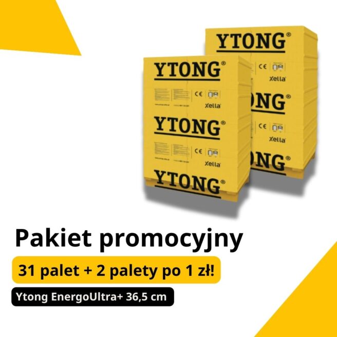 Pakiet 31+2 palety Ytong EnergoUltra+ 36,5 cm