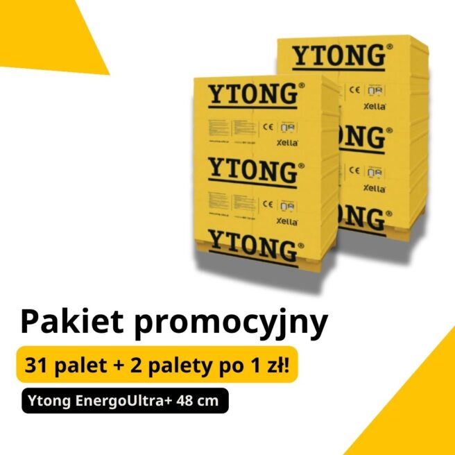 Pakiet 31+2 palety Ytong EnergoUltra+ 48 cm